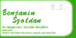 benjamin szoldan business card
