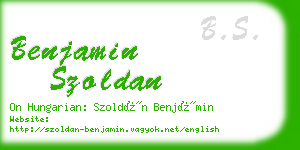 benjamin szoldan business card